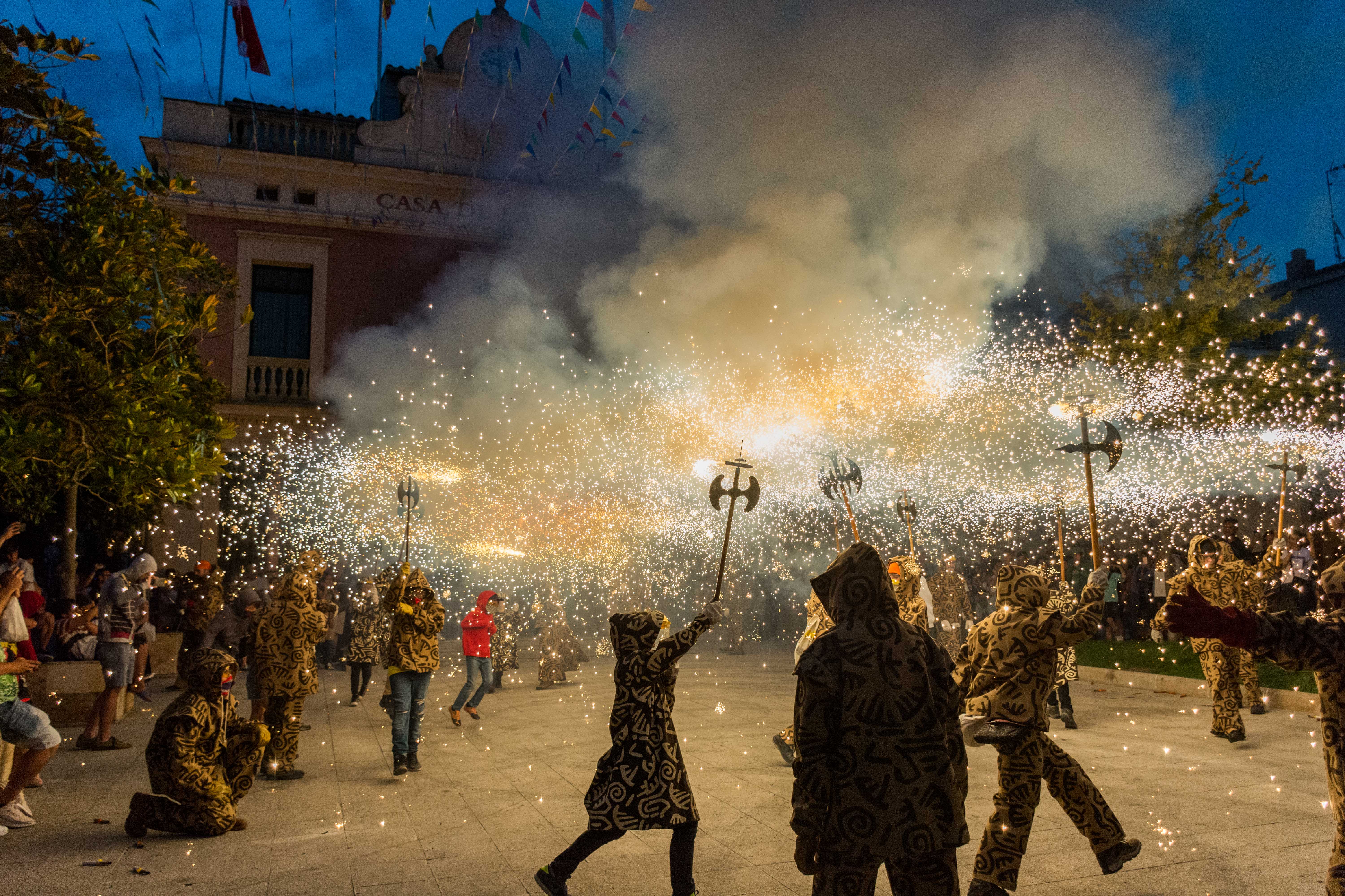 Tabalada i correfoc infantil a la Festa Major de Rubí 2022. FOTO: Carmelo Jiménez