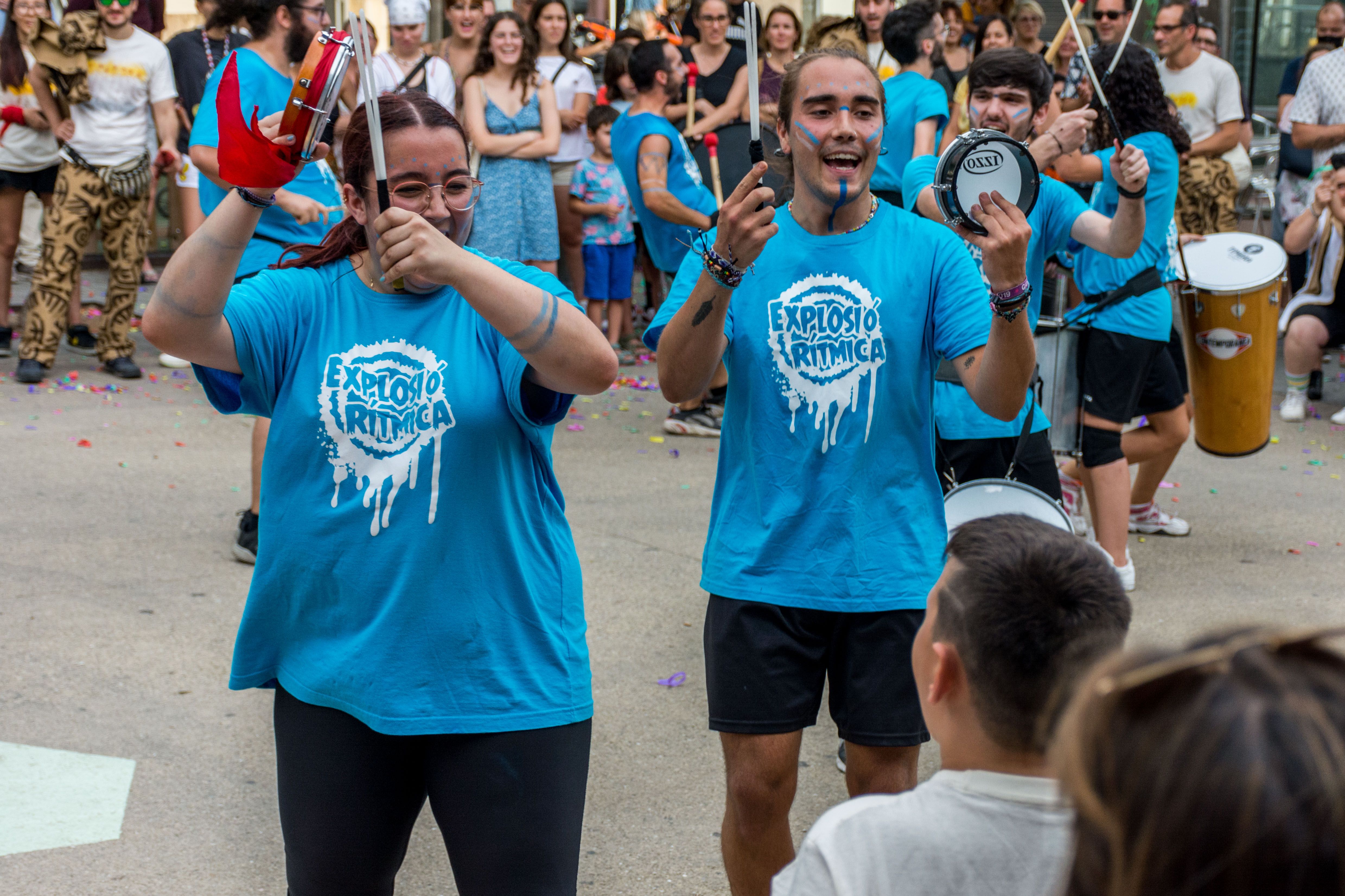 Tabalada i correfoc infantil a la Festa Major de Rubí 2022. FOTO: Carmelo Jiménez