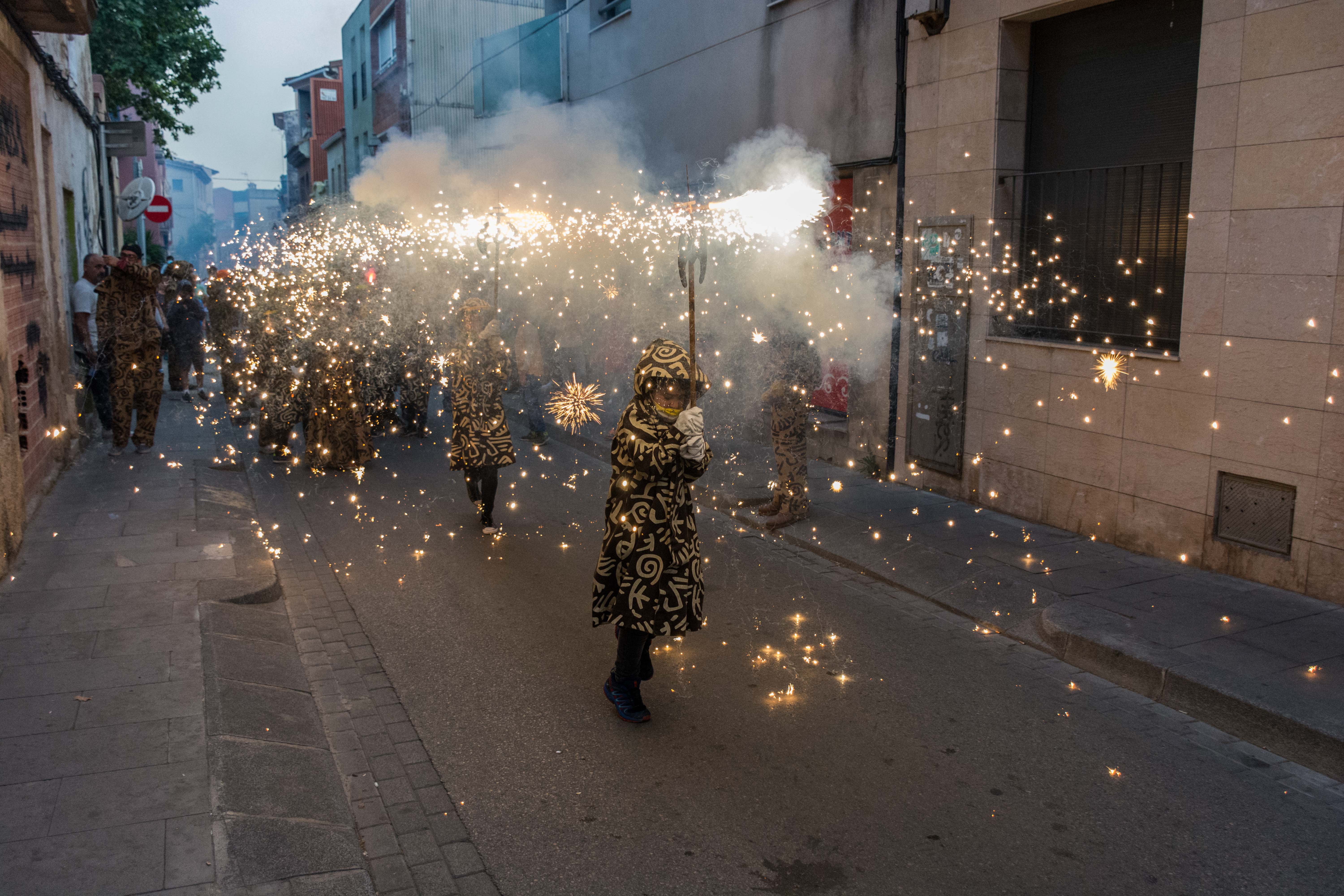 Tabalada i correfoc infantil a la Festa Major de Rubí 2022. FOTO: Carmelo Jiménez