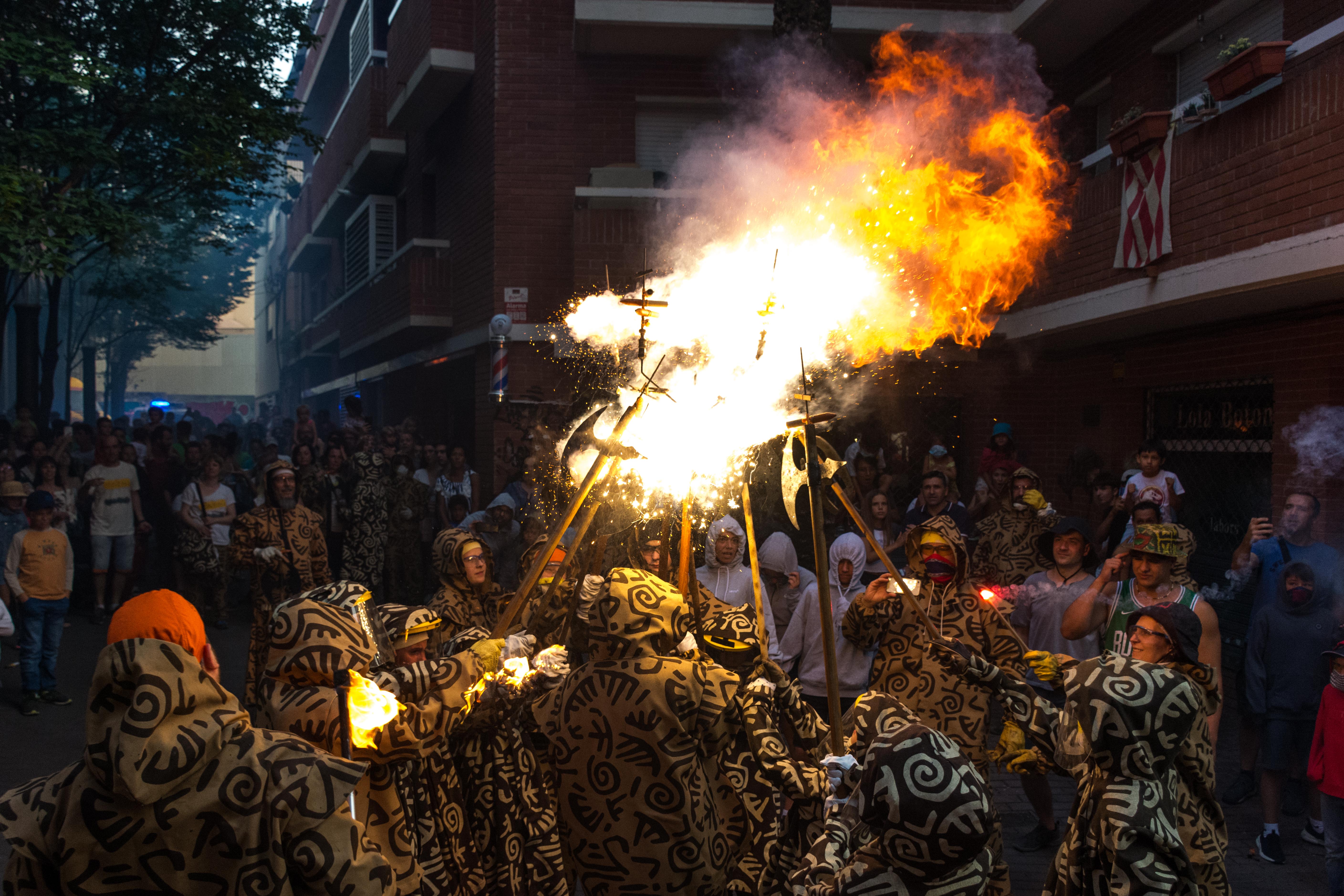 Tabalada i correfoc infantil a la Festa Major de Rubí 2022. FOTO: Carmelo Jiménez