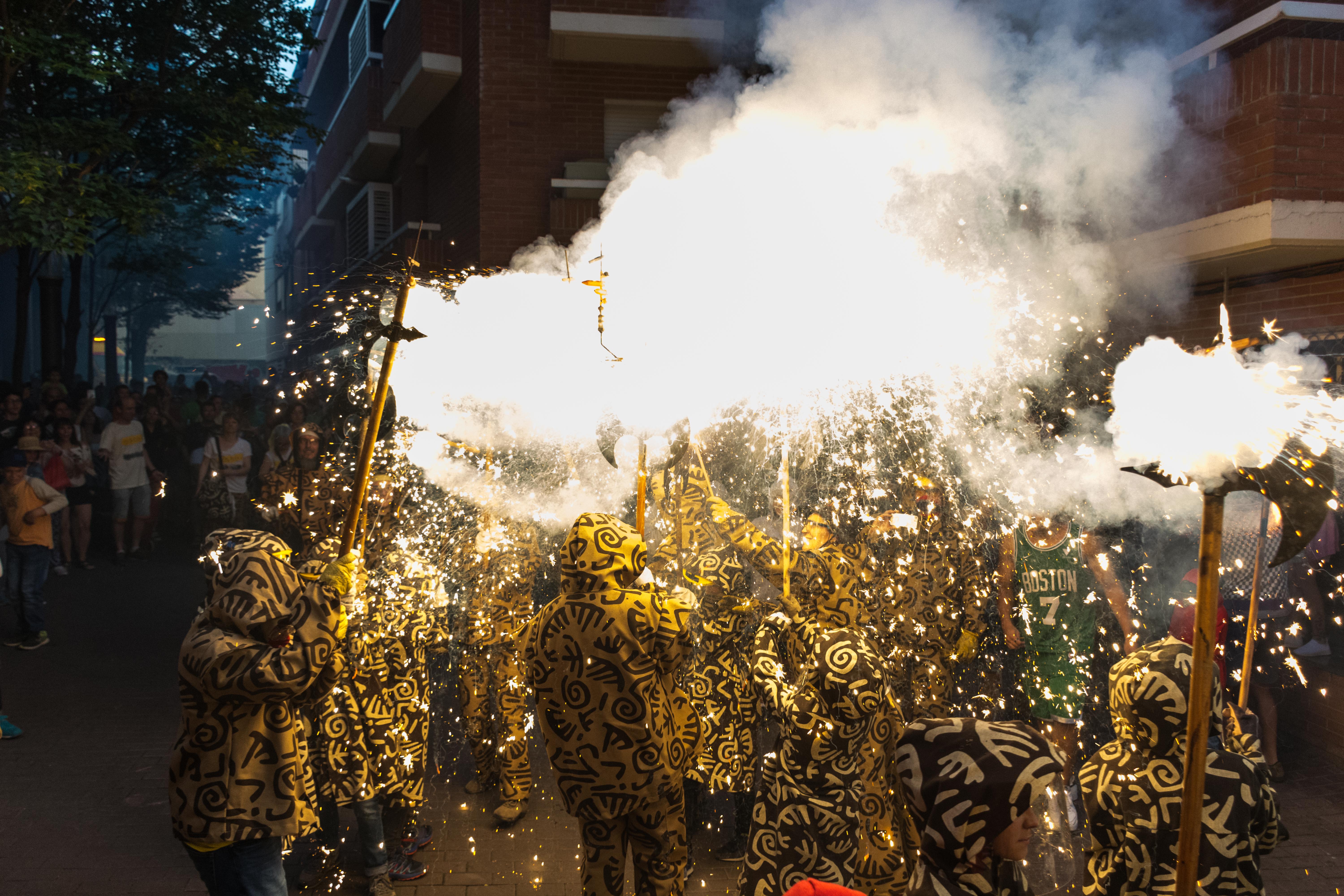 Tabalada i correfoc infantil a la Festa Major de Rubí 2022. FOTO: Carmelo Jiménez