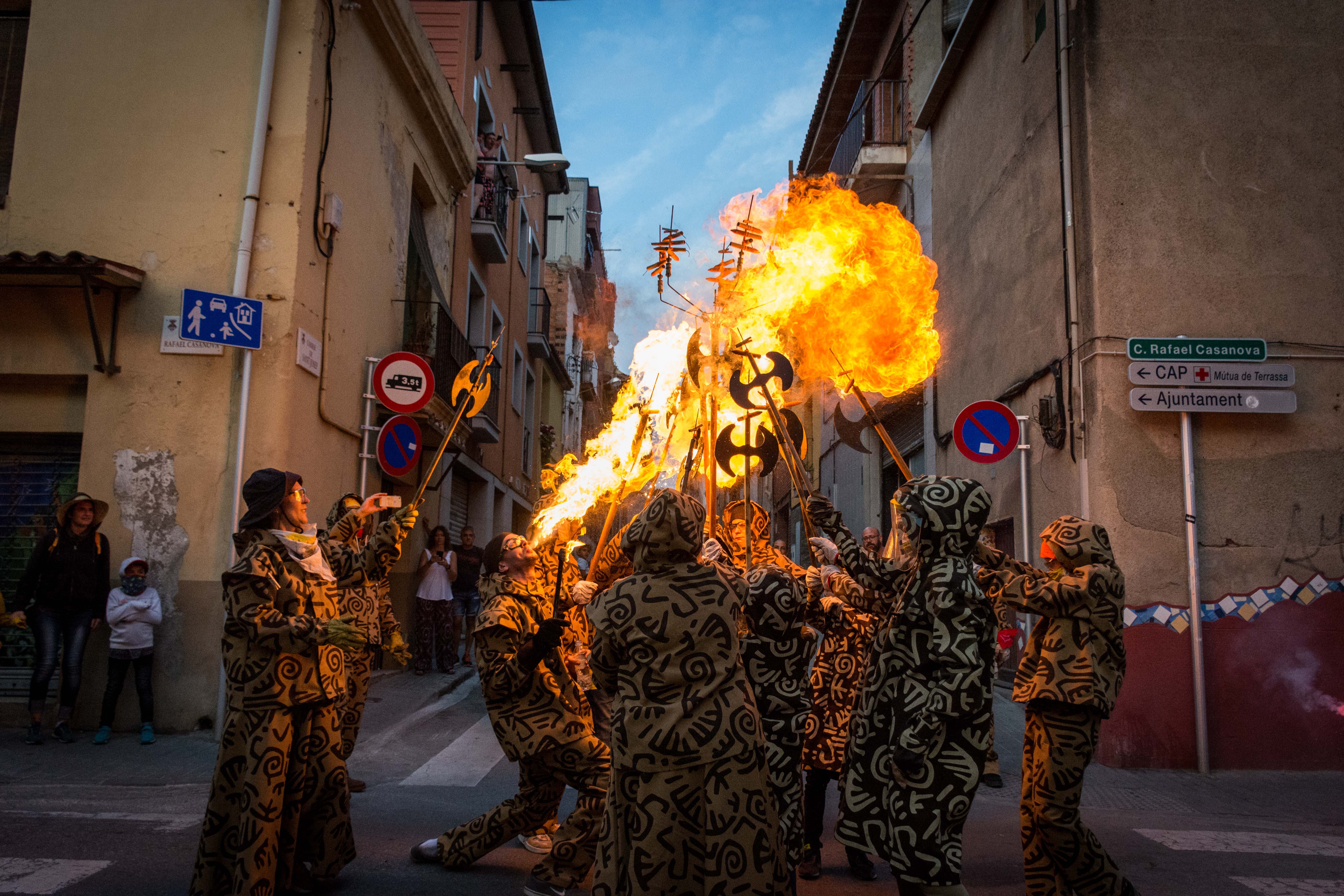 Tabalada i correfoc infantil a la Festa Major de Rubí 2022. FOTO: Carmelo Jiménez