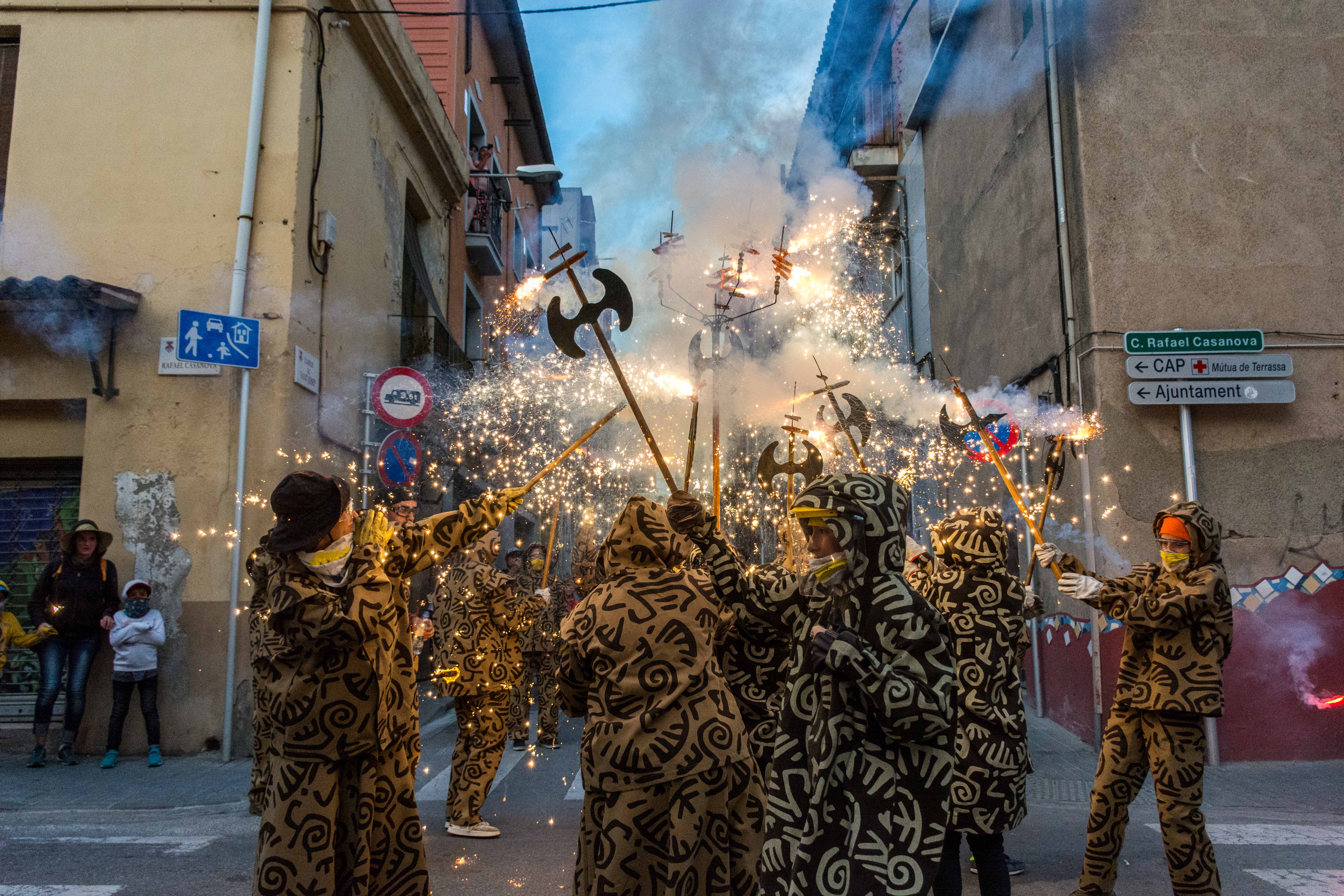 Tabalada i correfoc infantil a la Festa Major de Rubí 2022. FOTO: Carmelo Jiménez