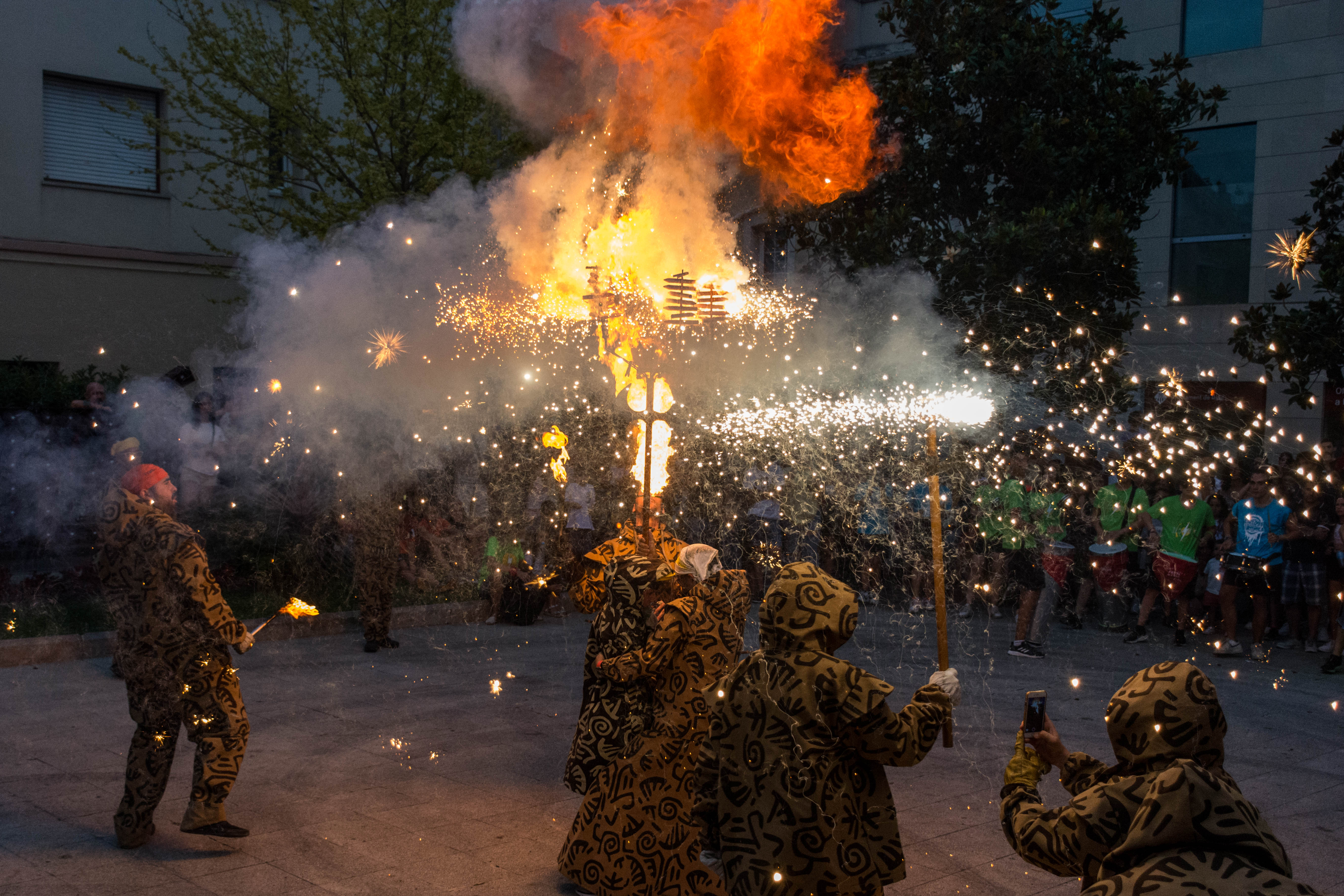 Tabalada i correfoc infantil a la Festa Major de Rubí 2022. FOTO: Carmelo Jiménez