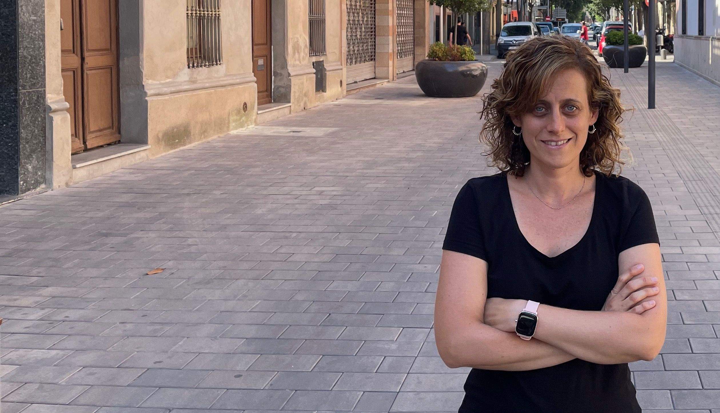 La investigadora rubinenca Francesca Mateo, a la plaça Pere Aguilera. FOTO: NHS La investigadora rubinenca Francesca Mateo, a la plaça Pere Aguilera. FOTO: NHS