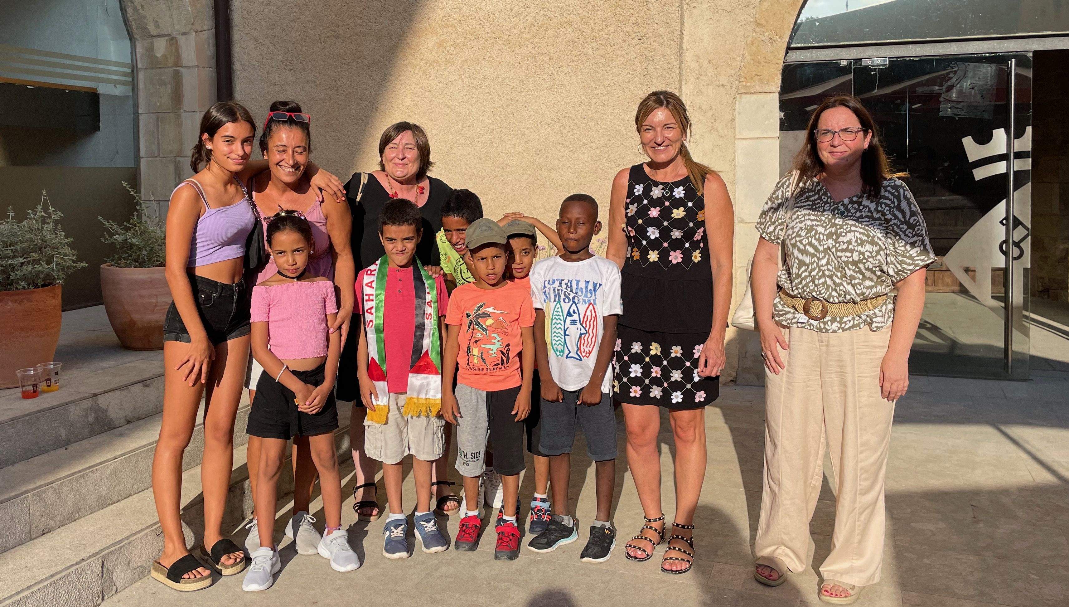 Acte de benvinguda als infants sahrauís aquest dimecres al Castell. FOTO: NHS