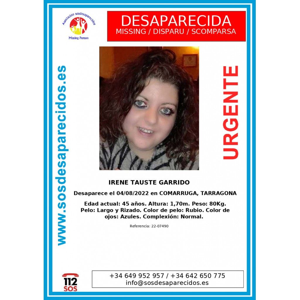 Cartell de SOS Desaparecidos.