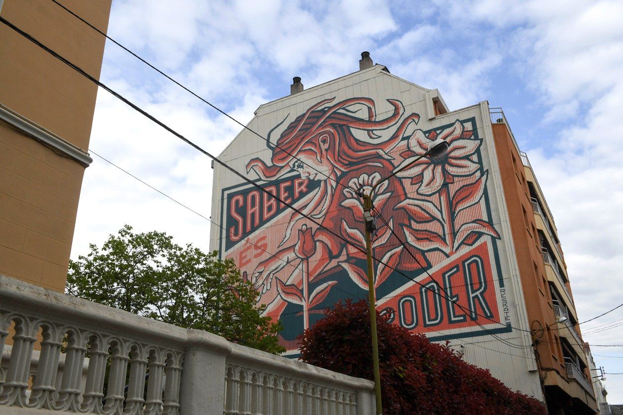 Nou mural a la façana que dona als jardins de l'Ateneu. FOTO: Ajuntament de Rubí  Nou mural a la façana que dona als jardins de l'Ateneu. FOTO: Ajuntament de Rubí