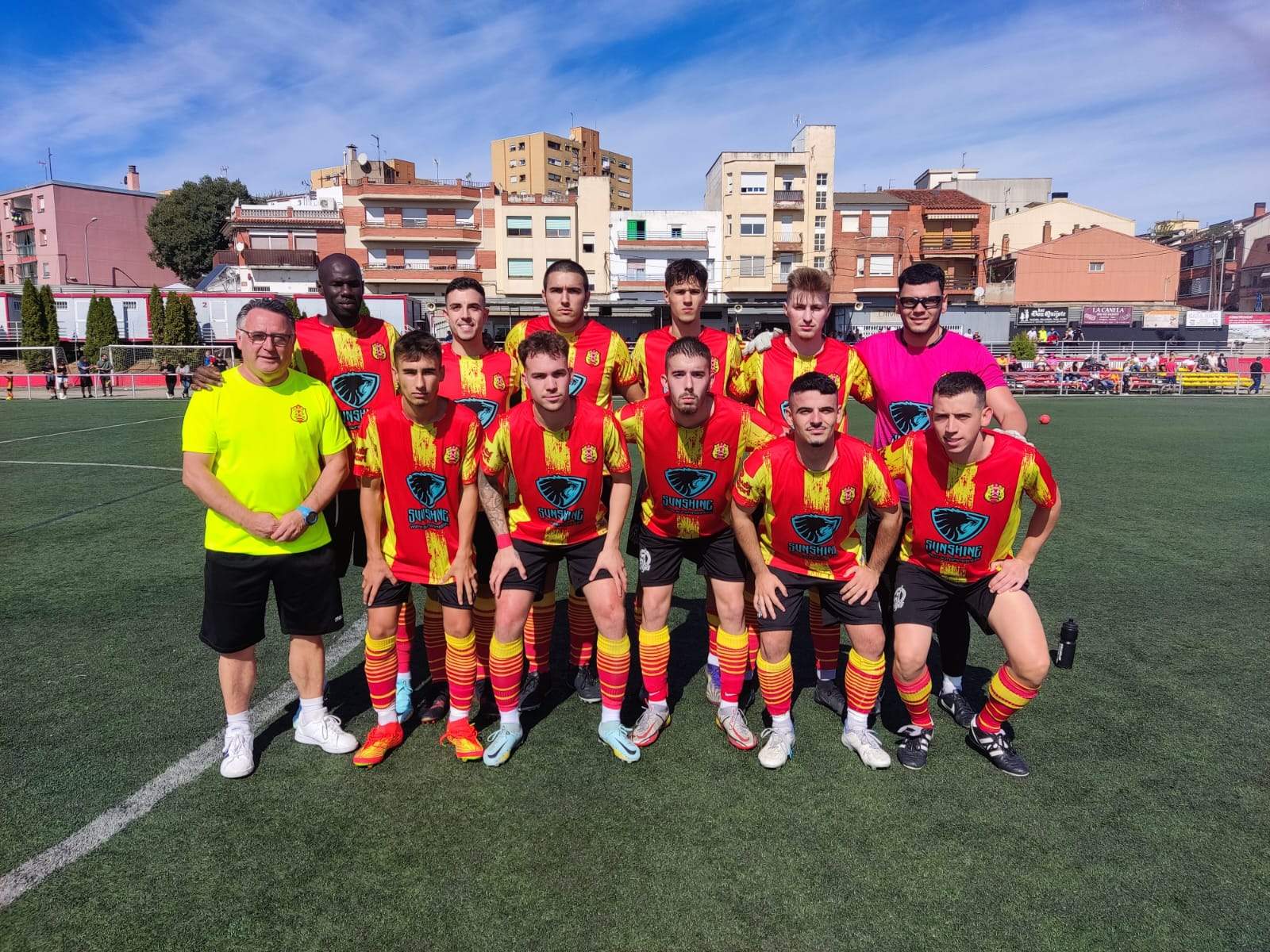 Els jugadors del Veinti aquest diumenge 25 de setembre. FOTO: Cedida