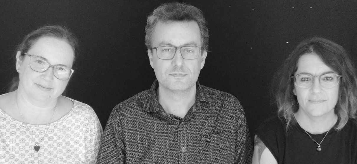 De dreta a esquerra, Ànnia García, Andrés Medrano i Elena Montesinos, regidors d'En Comú Podem Rubí. FOTO: Cedida