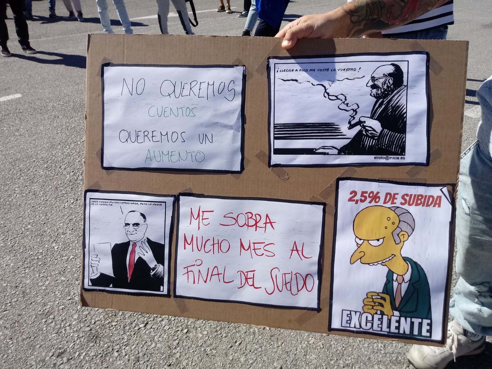 Una de les pancartes a la concentració dels treballadors de B Braun Medical aquest divendres. FOTO: Cedida Una de les pancartes a la concentració dels treballadors de B Braun Medical aquest divendres. FOTO: Cedida