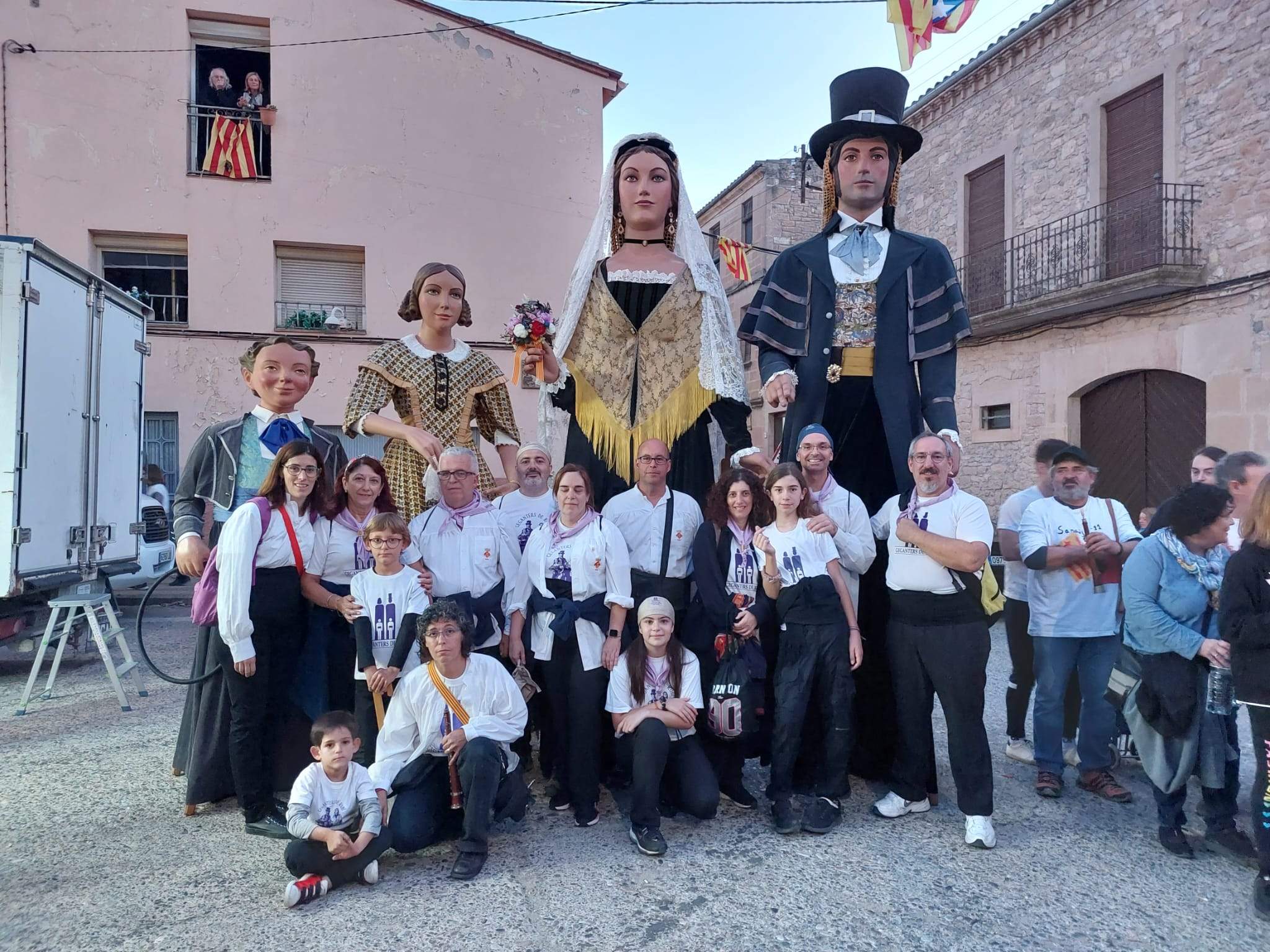 Els Gegants de Rubí, a Verdú. FOTO: Cedida
