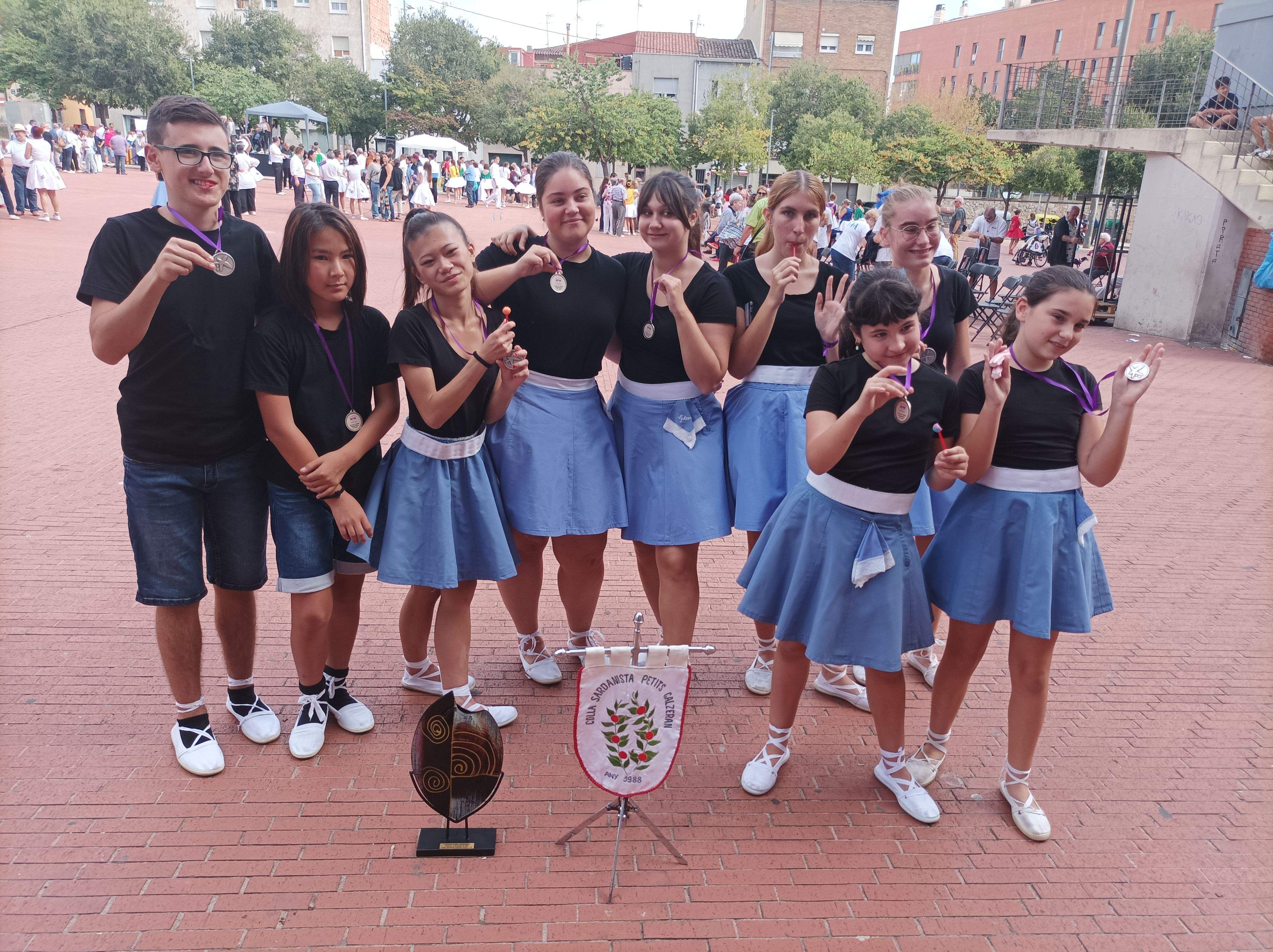 La colla infantil Petits Galzeran, segona en el primer concurs del campionat de Catalunya. FOTO: Cedid