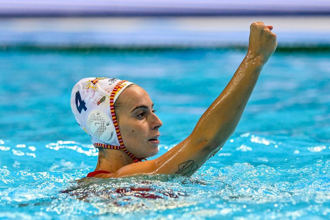 Bea Ortiz durant un partit de waterpolo amb la selecció espanyola. FOTO: Cedida Bea Ortiz durant un partit de waterpolo amb la selecció espanyola. FOTO: Cedida