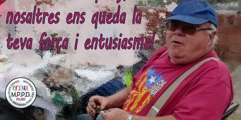 Record a Vicenç Muñoz. FOTO: Moviment Pensionista de Rubí i Rubí Sanitat 