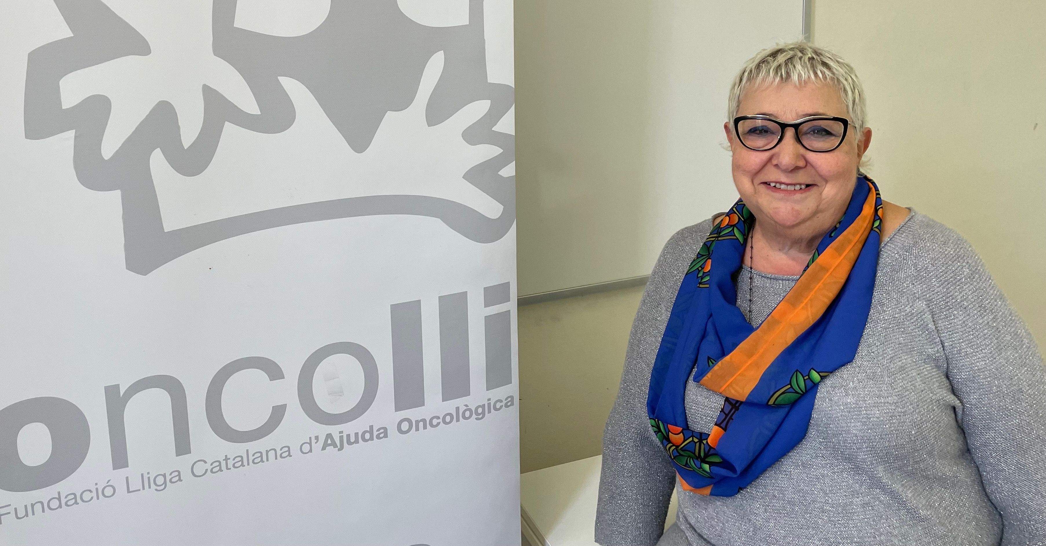 La Milagros Calleja, presidenta d'Oncolliga Rubí, a la sala de l'Ateneu on atendran persones interessades en l'associació. FOTO: NHS La Milagros Calleja, presidenta d'Oncolliga Rubí, a la sala de l'Ateneu on atendran persones interessades en l'associació. FOTO: NHS