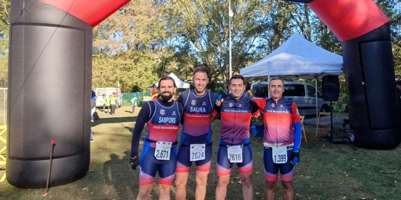 Els quatre representants del CN Rubí en el Duatló de muntanya de Tavèrnoles. FOTO: Cedida