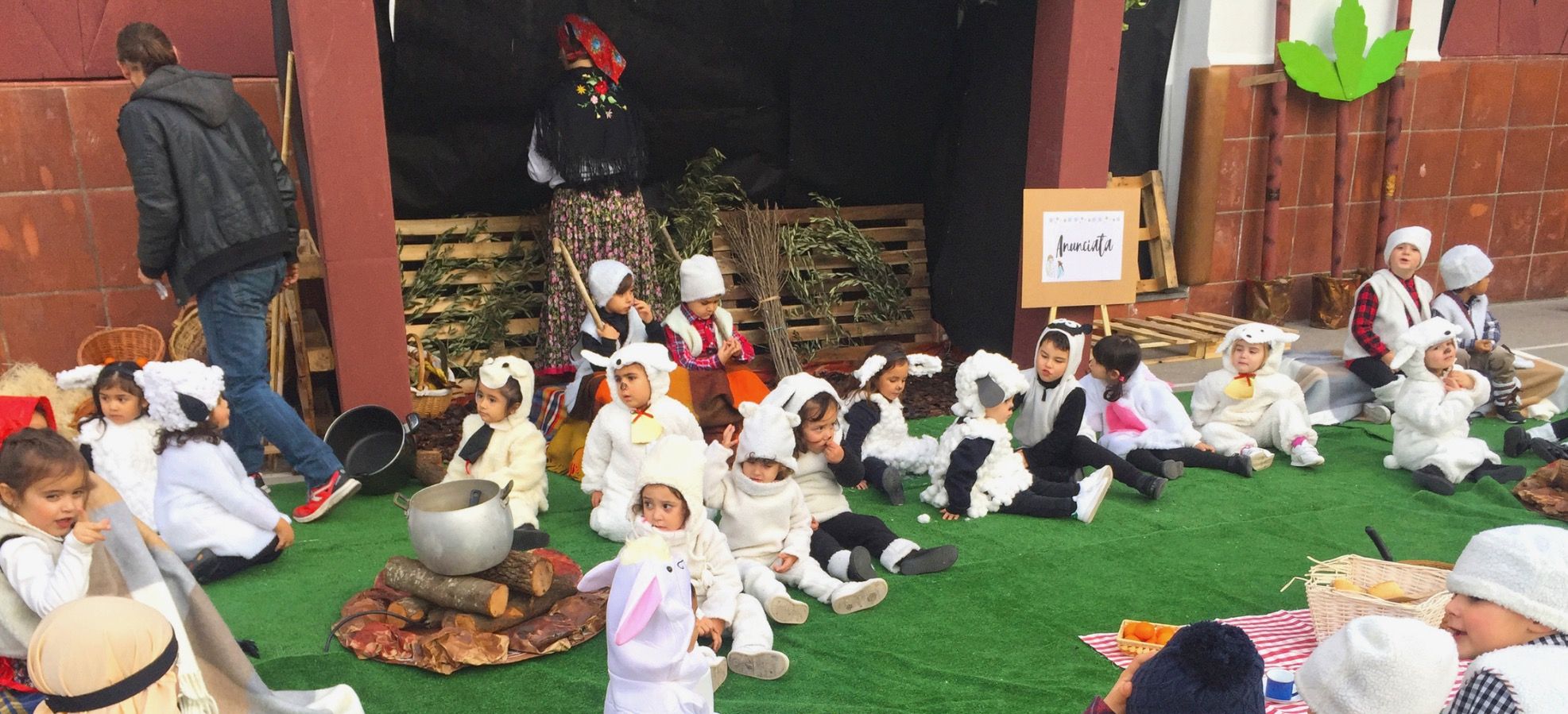 El pessebre vivent de l'Escola Montserrat tornarà a representar-se aquest Nadal. FOTO: Cedida
