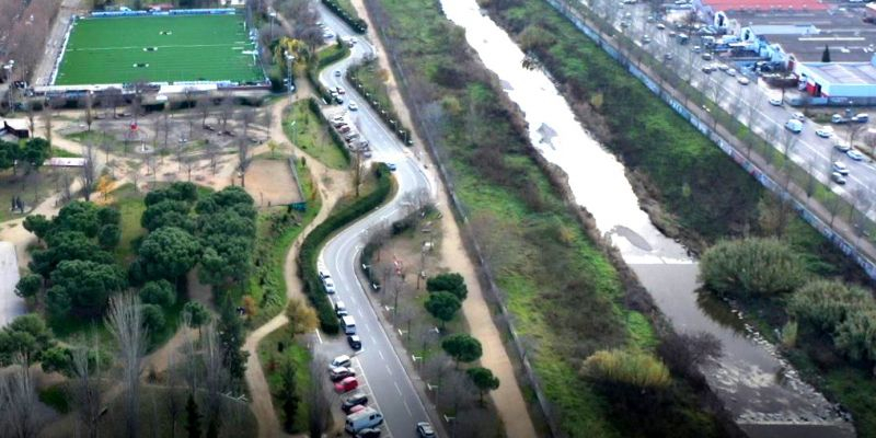 Imatge aèria actual del passeig fluvial del Congost. FOTO: Ajuntament de Granollers