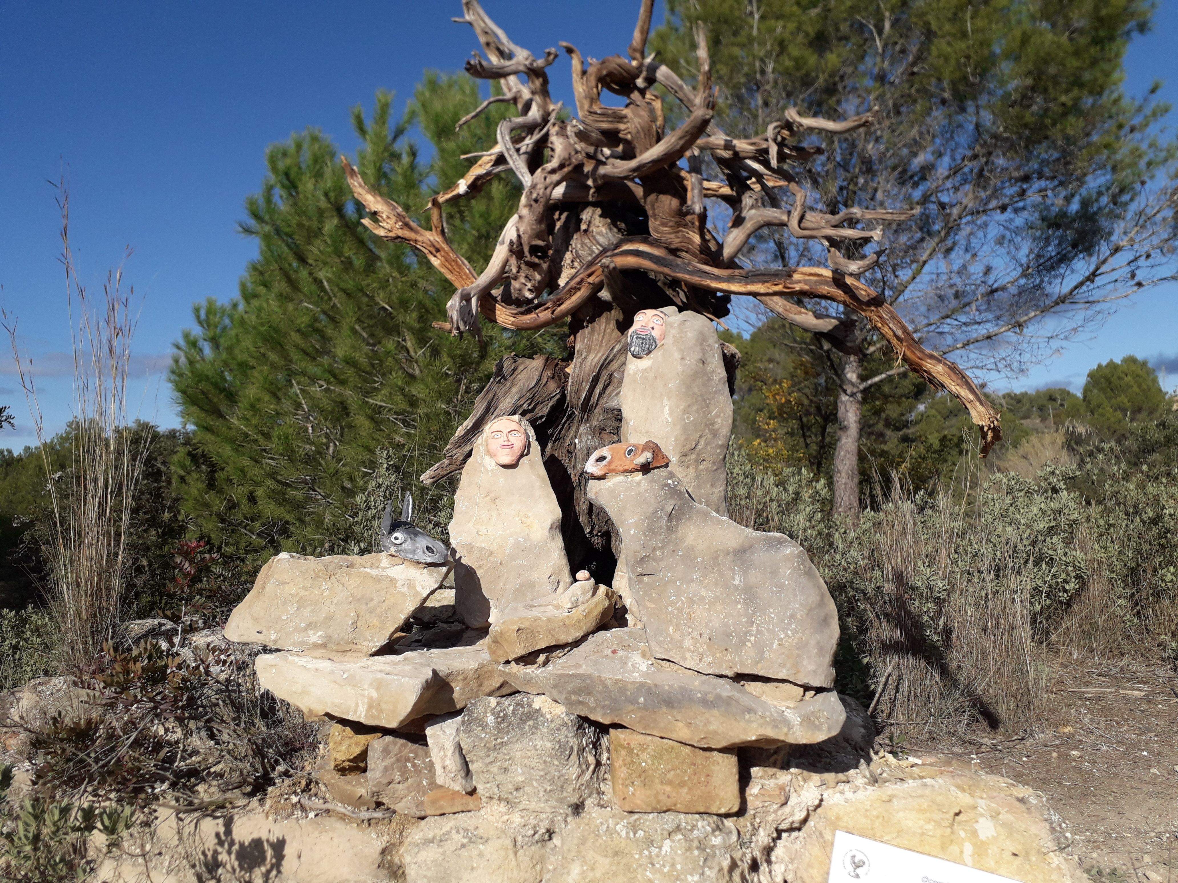 Pessebre a l'entorn de l'ermita de Sant Genís. FOTO: NHS