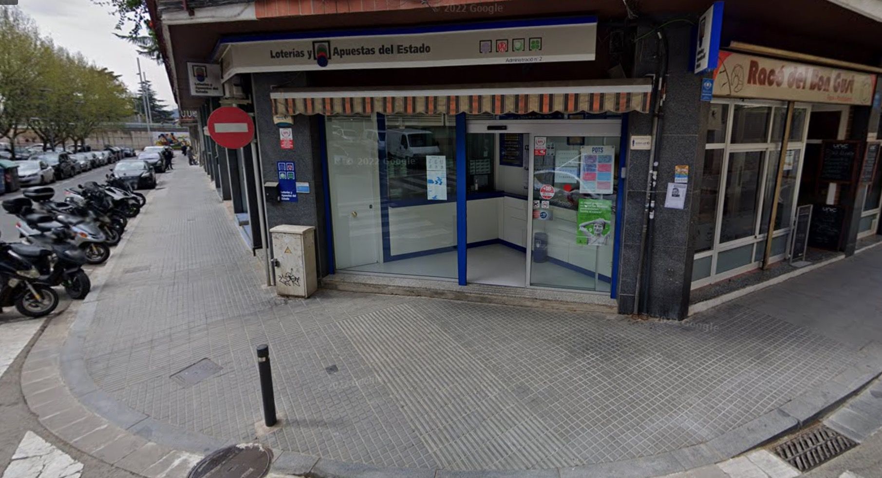 L'administració número 2 de loteries de Rubí, al carrer Monturiol. FOTO: Google Maps