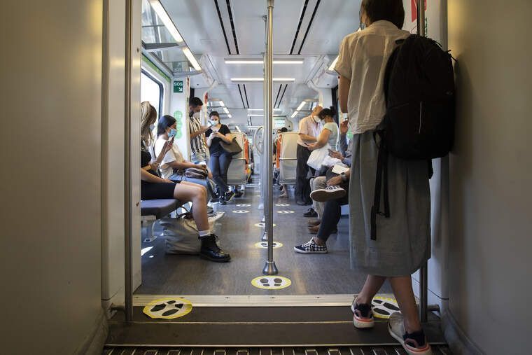 Un tren dels Ferrocarrils del transport públic. FOTO: FGC