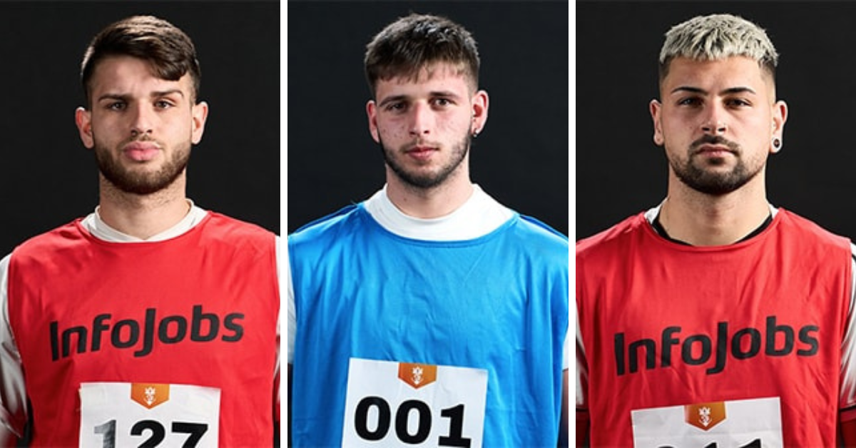 De dreta a esquerra, Edgar Álvaro, Marc Arús i Raúl Dorado, jugadors de la UE Rubí. FOTO: Kings League