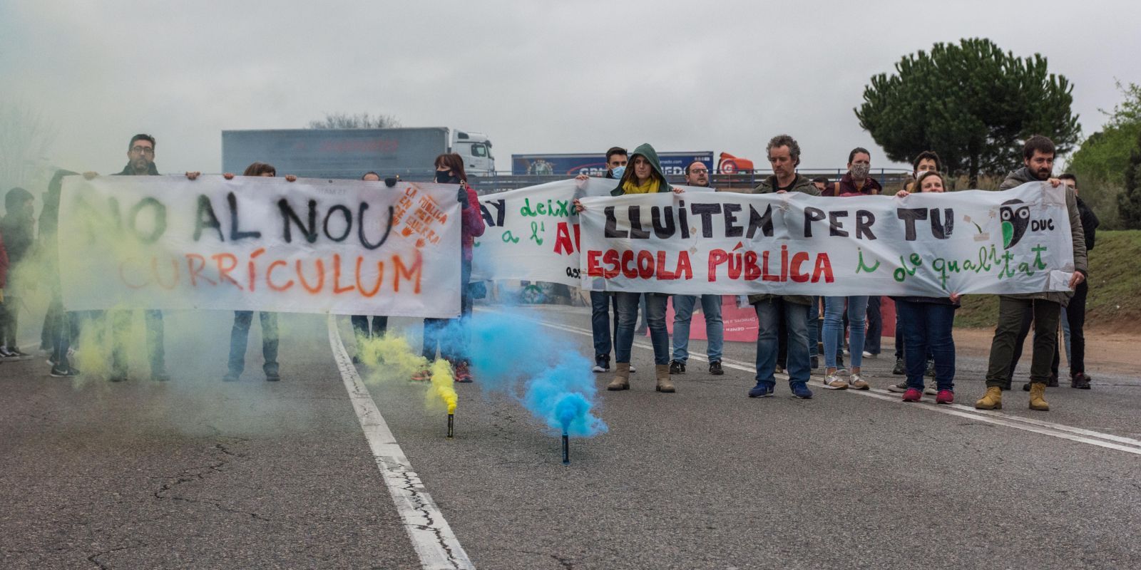 Mobilització de docents en la jornada de vaga del 15 de març FOTO: Carmelo Jiménez
