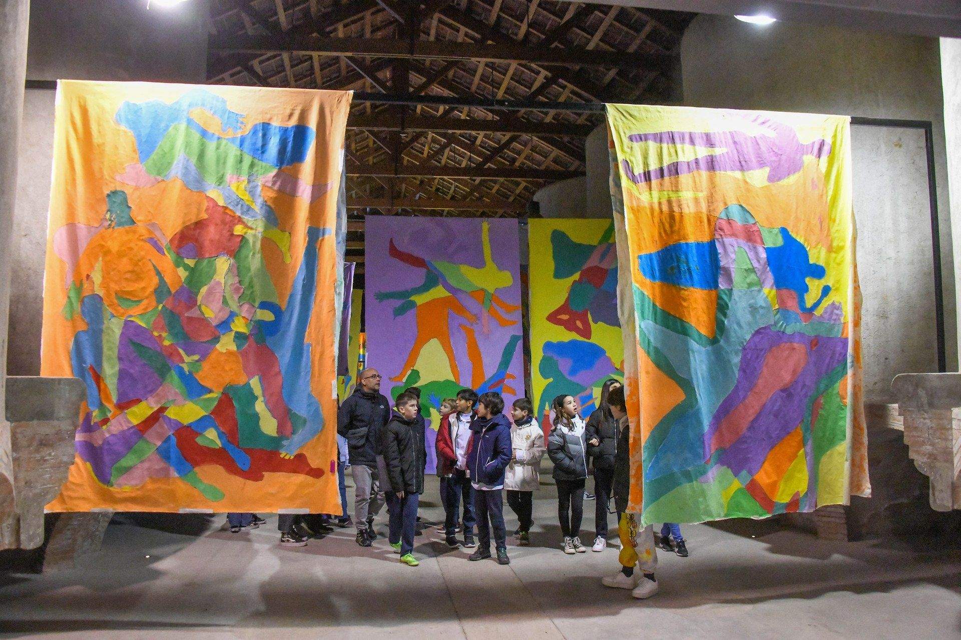 L'obra col·lectiva que han creat els infants de Rubí es podrà visitar al Celler fins al 12 de febrer. FOTO: Ajuntament de Rubí-Localpres