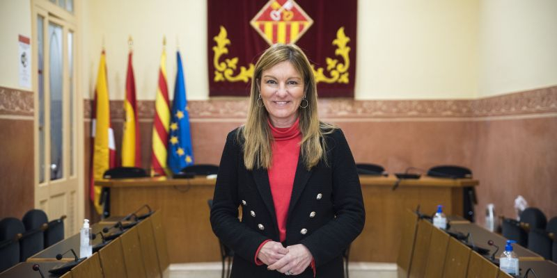 Ana María Martínez a la sala de plens de l'Ajuntament de Rubí. FOTO: Bernat Millet