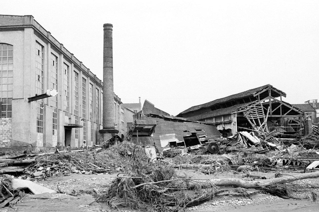 Les naus industrials de l’Escardívol de Rubí, enderrocades per la rierada del 1962. FOTO: Antoni Boada Barbé/Arxiu Municipal de Rubí Les naus industrials de l’Escardívol de Rubí, enderrocades per la rierada del 1962. FOTO: Antoni Boada Barbé/Arxiu Municipal de Rubí