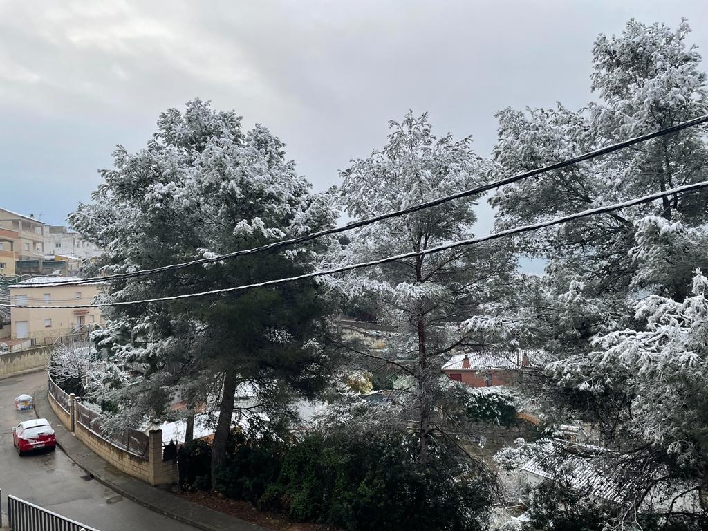 Neu a Castellnou, Rubí, aquest dilluns 27 de febrer de 2023. FOTO: Estela Luengo