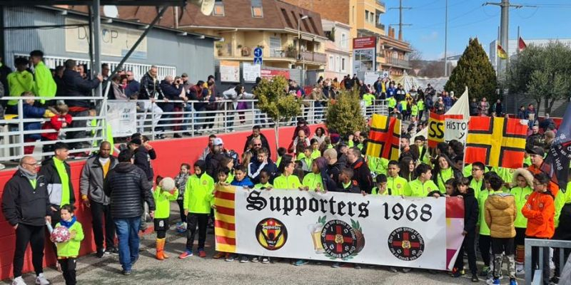 Grup d'animació de Supporters. FOTO: Cedida