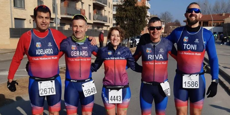 Els representants del CN Rubí en el Duatló de Vic 2023. FOTO: Cedida