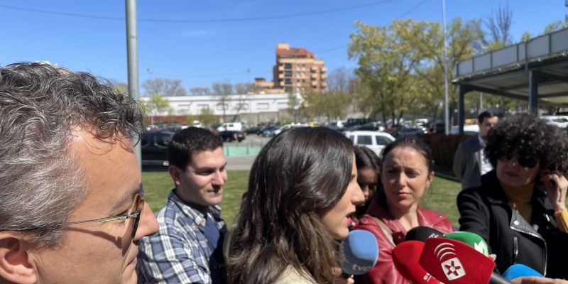 Belarra i Medrano durant la roda de premsa al Rubí Forma. FOTO: NHS