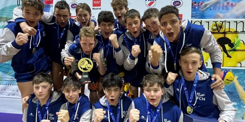 CAT. Campions d'Espanya infantil Masculí waterpolo. FOTO: CN Rubí