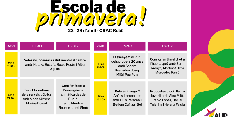 Escola Primavera de l'AUP. FOTO: AUP