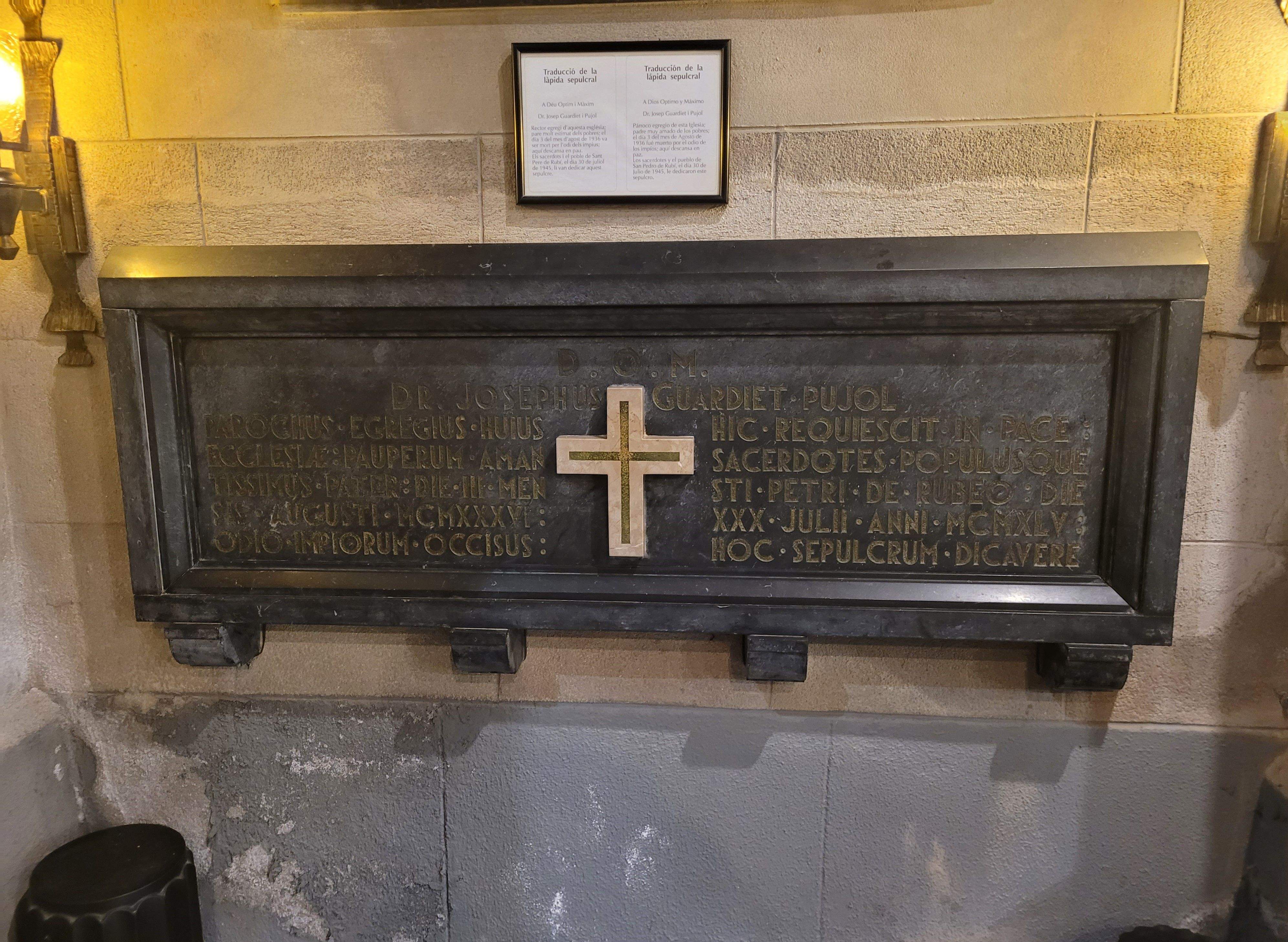 El sepulcre del Dr. Guardiet. FOTO: Jordi Vilalta