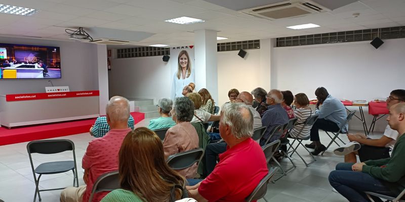 El PSC a la seva seu durant l'escrutini de les eleccions del 28-M. FOTO: Cedida