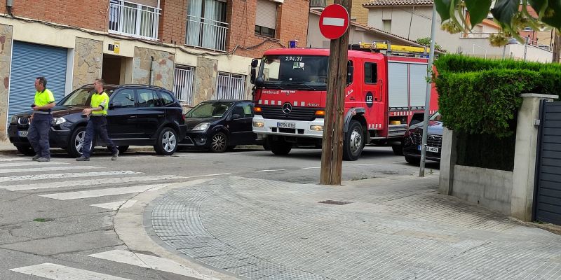 Trencament d'una canonada de gas al carrer Lope de Vega. FOTO: Cedida