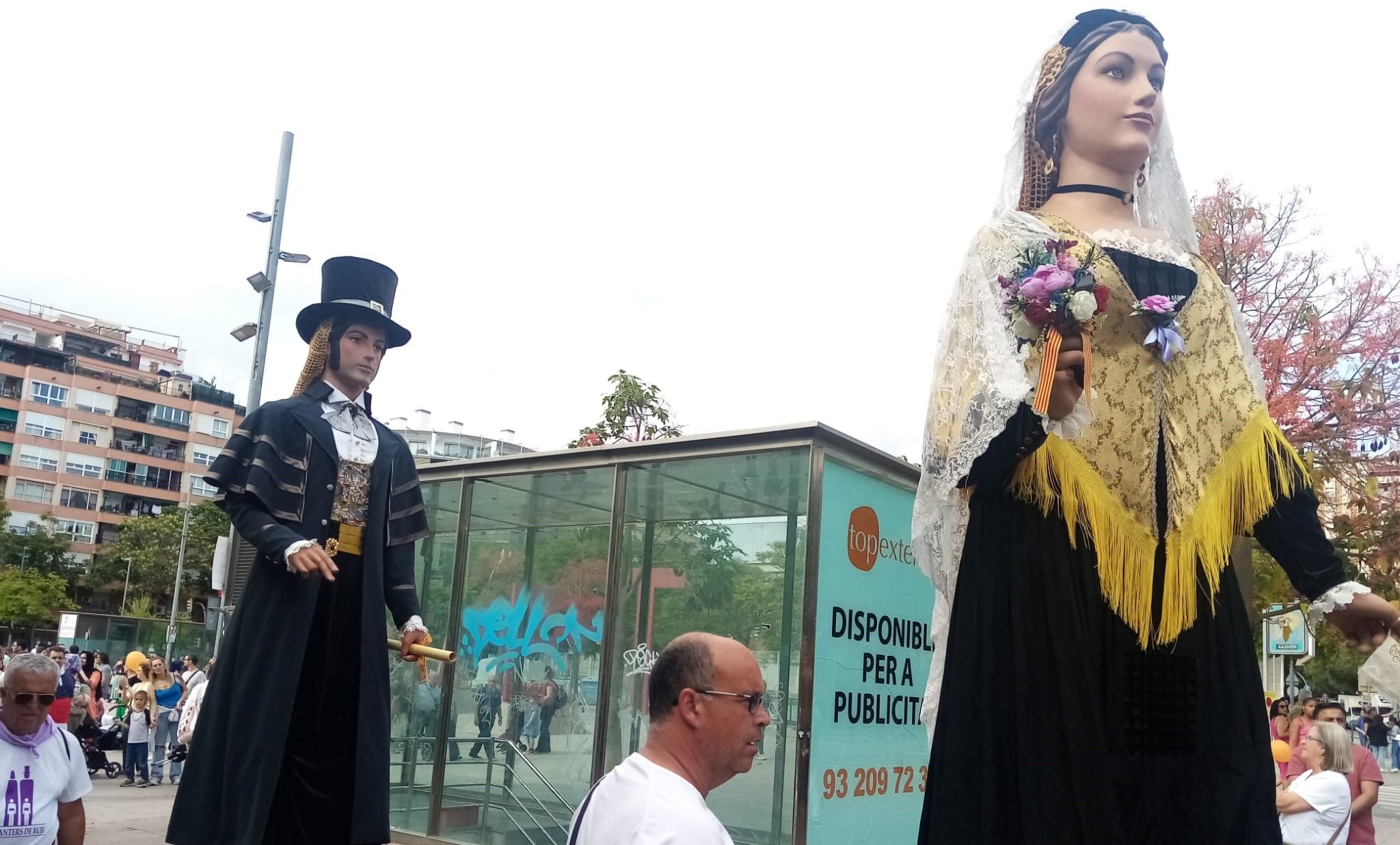Els Gegants de Rubí visiten Hospitalet de Llobregat. FOTO: Cedida