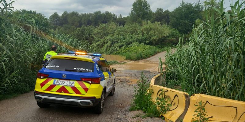 Desbordament del Torrent de Can Feliu. FOTO: Ajuntament de Rubí via Twitter