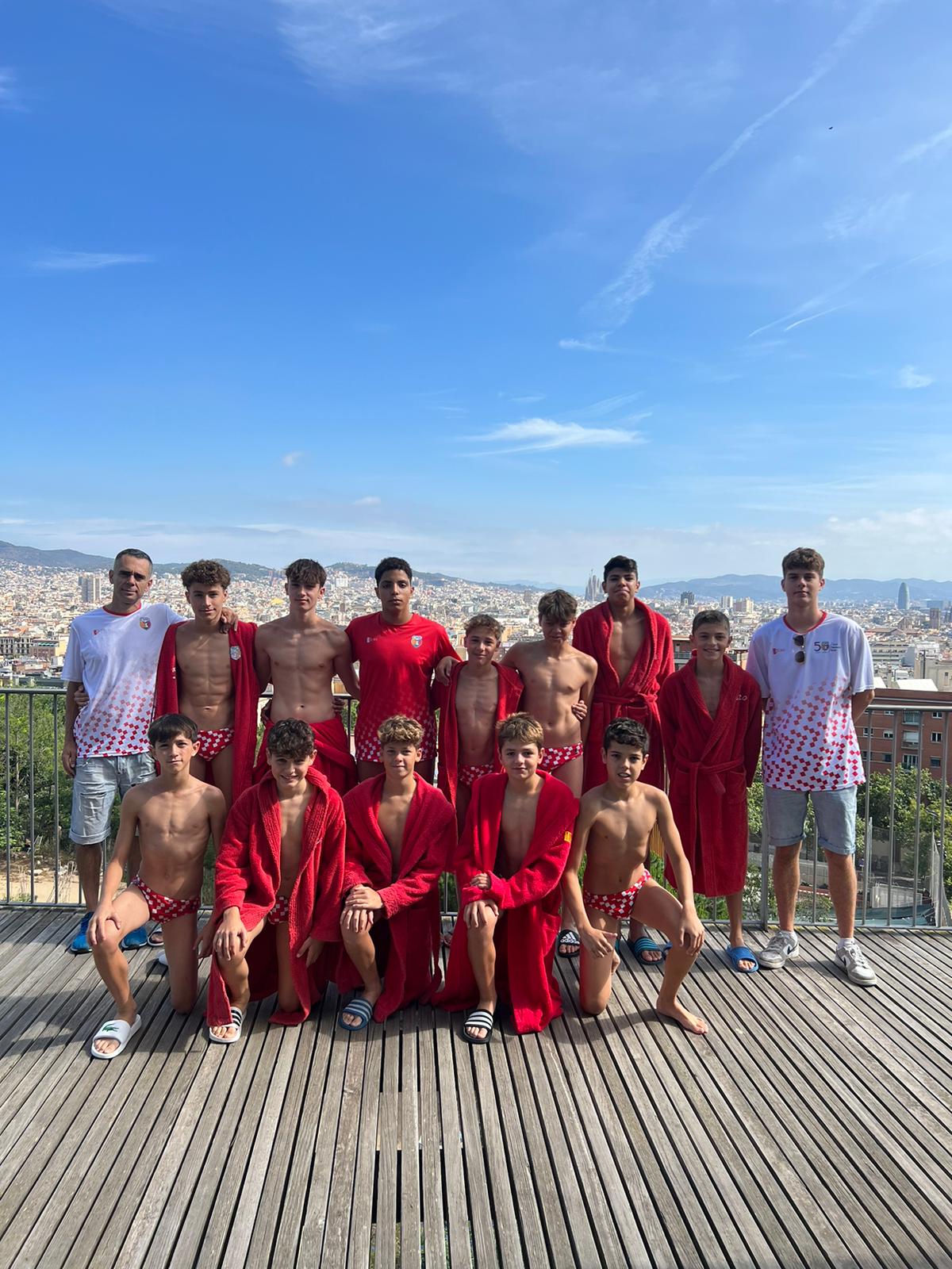 L'equip infantil masculí de waterpolo. FOTO: CN Rubí