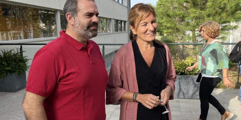 L'alcaldessa i el regidor han aprofitat per tancar amb el seu compromís amb el Centre d'Educació Especial de Ca n'Oriol. Foto: Redacció