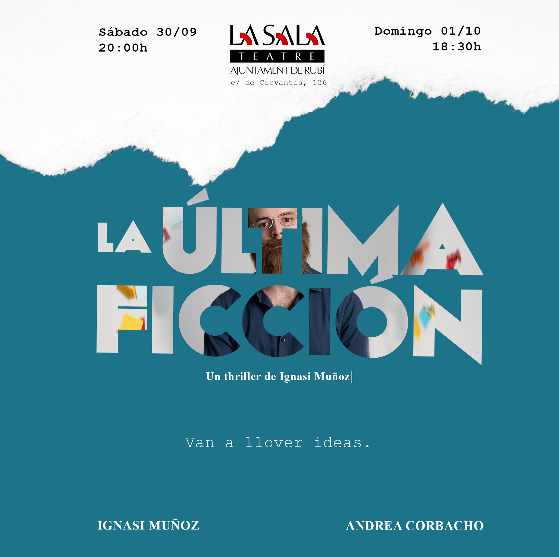 El director rubinenc estrena la seva nova funció al teatre municipal La Sala. Foto: Escena 13