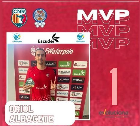 Oriol Albacete MVP del partit. FOTO:  Federació Catalana de Natació.