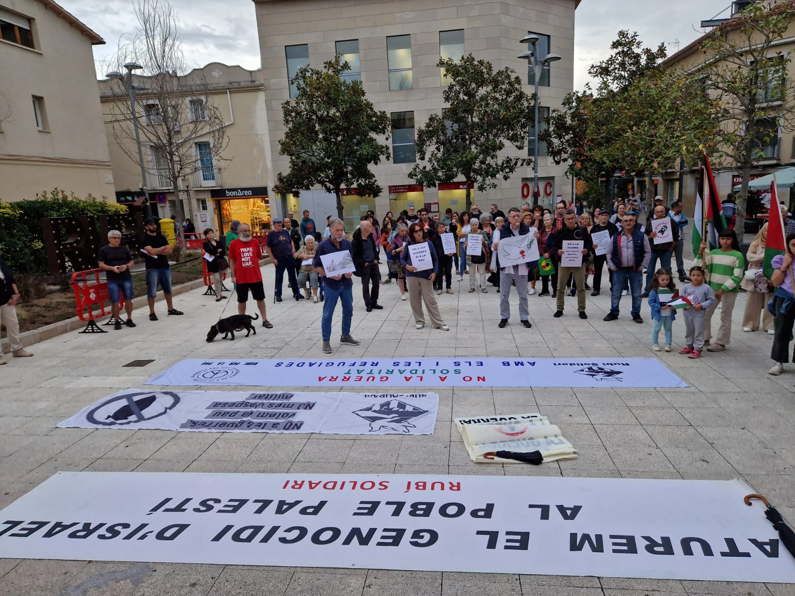 Segona jornada de manifestació per la pau a Palestina. FOTO: Cedida