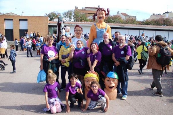 La colla gegantera de Ca n'Oriol, a la 27a trobada comarcal del Vallès. FOTO: Colla gegantera de Ca n'Oriol