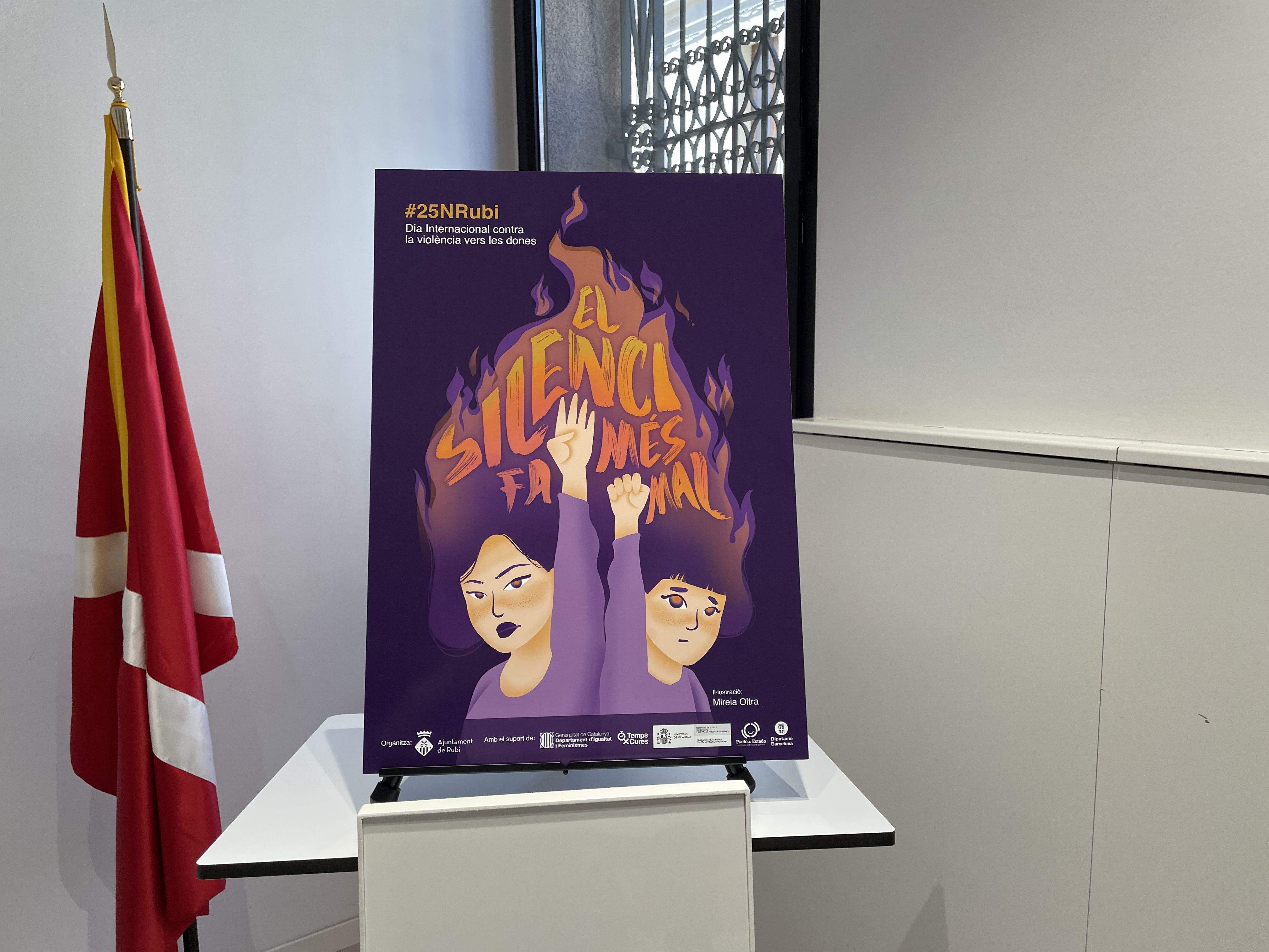 Rubí commemorarà el 25N sota el lema "El silenci fa més mal". FOTO: E.L. Rubí commemorarà el 25N sota el lema "El silenci fa més mal". FOTO: E.L.