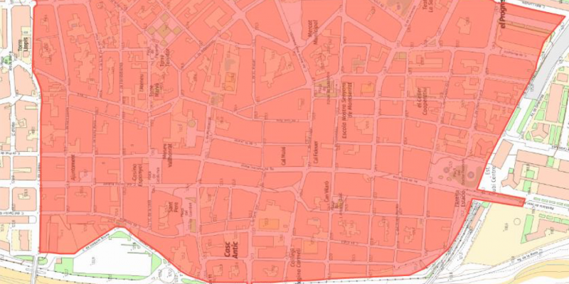 Àmbit d'aplicació de la Zona de Baixes Emissions FOTO: Projecte ZBE